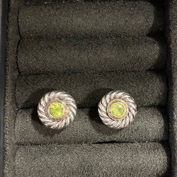 David Yurman 14K Yellow Cookie Cable Stud Earrings - Picture 3 of 10